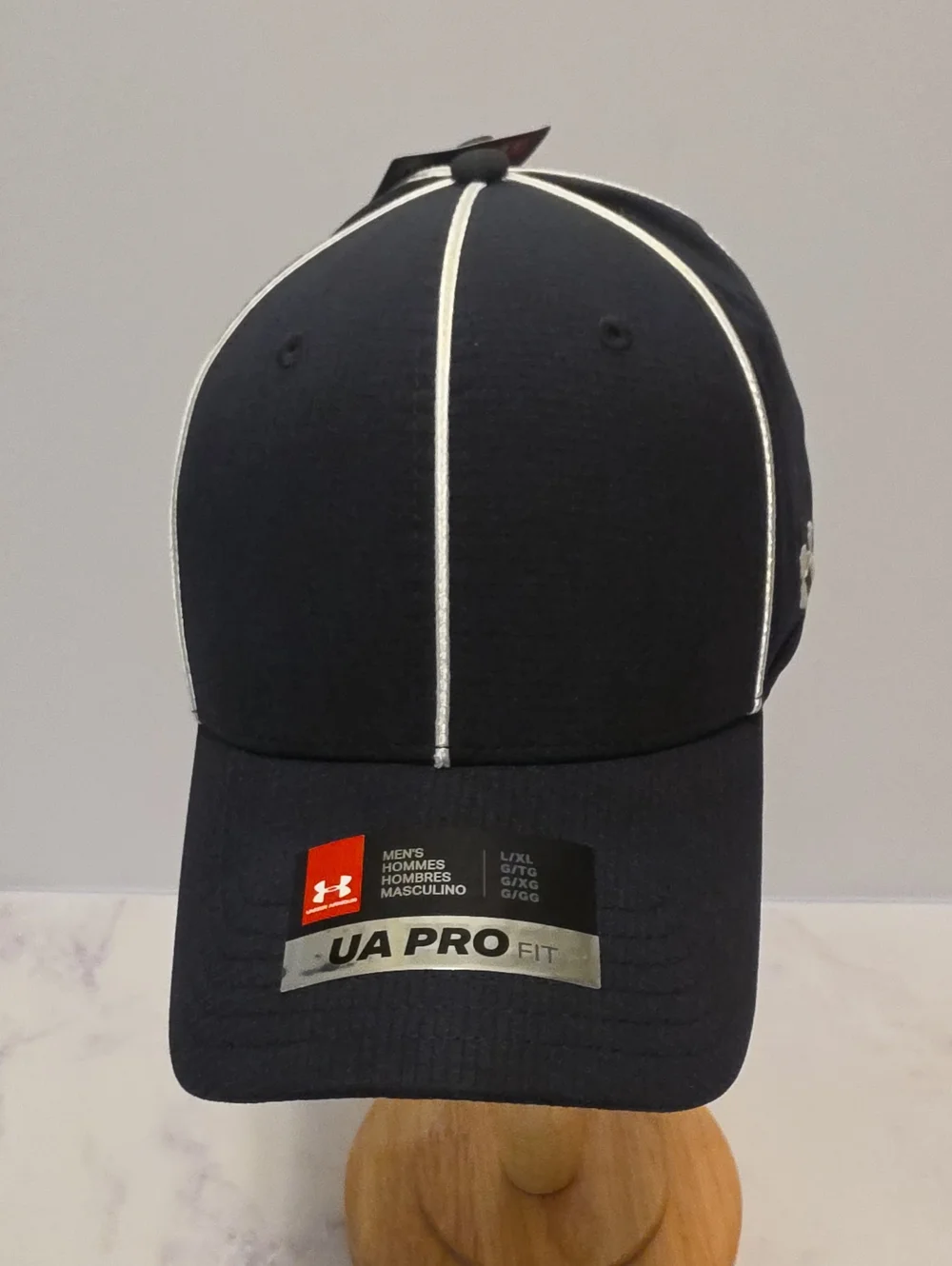 Under Armour Black Cap with White Piping Brand New